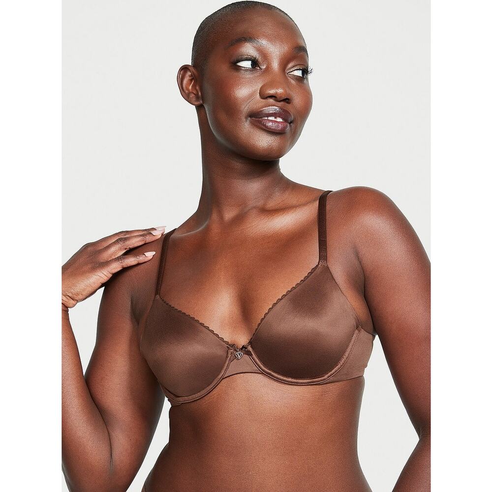 Victoria’s Secret Invisible Lift Smooth Demi Bra – 34B, Ganache,‎ New